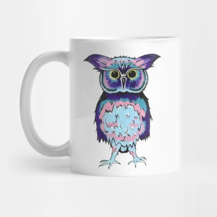 SMALL Scrappy Owl Painting Mug